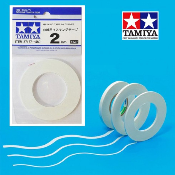 Masking Tape for Curves 2mm  Tamiya 87177