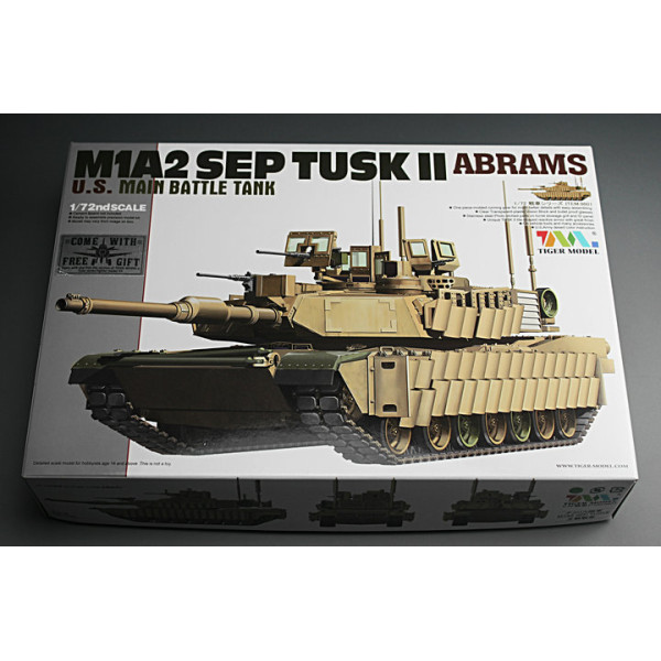 US Main Battle Tank M1A2 SEP TUSK II Abrams 1/72 Tiger Model  9601