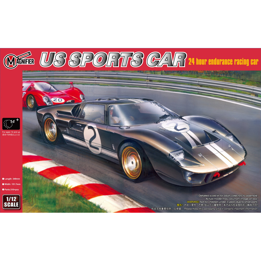 US Sports Car  (Ford GT40 Roadster)  1/12 Trumpeter 00019