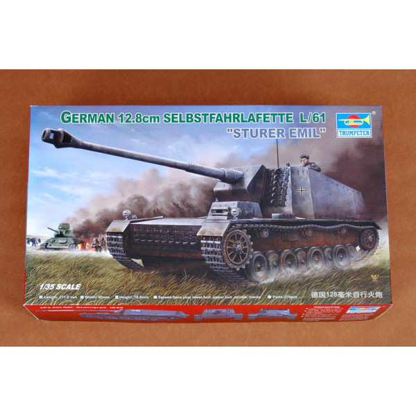German 12.8cm Selbstfahrlafette L/61 “Sturer Emil” 1/35 Trumpeter 00350