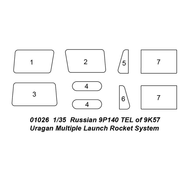 9P140 TEL of 9K57 Uragan Multiple Launch Rocket System 1/35 Trumpeter  01026