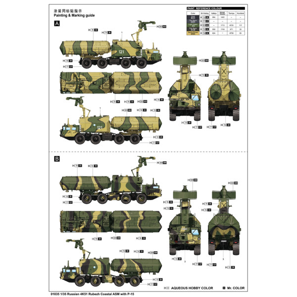4K51 "РУБІЖ" Береговий протикорабельний комплекс з P-15 1/35 Trumpeter 01035