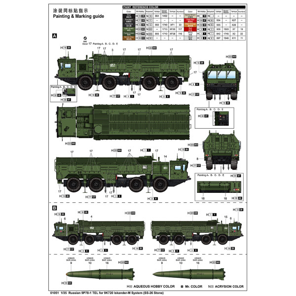 9К720 "Іскандер-М", ракета 1/35 Trumpeter 01051