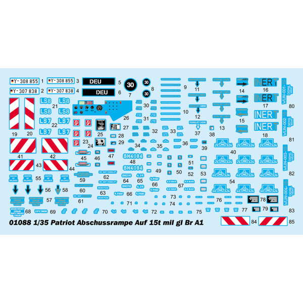 German KAT-1A1 Patriot missile launcher 1/35 Trumpeter 01088