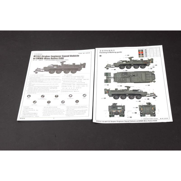 Інженерна машина Stryker M1132 з катком для розмінування LWMR та лопатою SOB 1/35 Trumpeter 01574 Інженерна машина Stryker M1132 з катком для розмінування LWMR та лопатою SOB 1/35 Trumpeter 01574