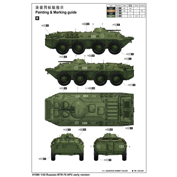 Russian BTR-70 APC early version 1/35 Trumpeter 01590