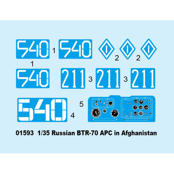  Russian BTR-70 APC in Afghanistan  1/35 Trumpeter 01593