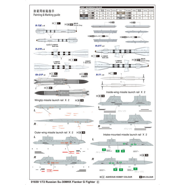 Російський винищувач Су-30МКК Flanker G 1/72 Trumpeter 01659