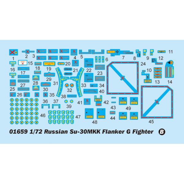 Російський винищувач Су-30МКК Flanker G 1/72 Trumpeter 01659