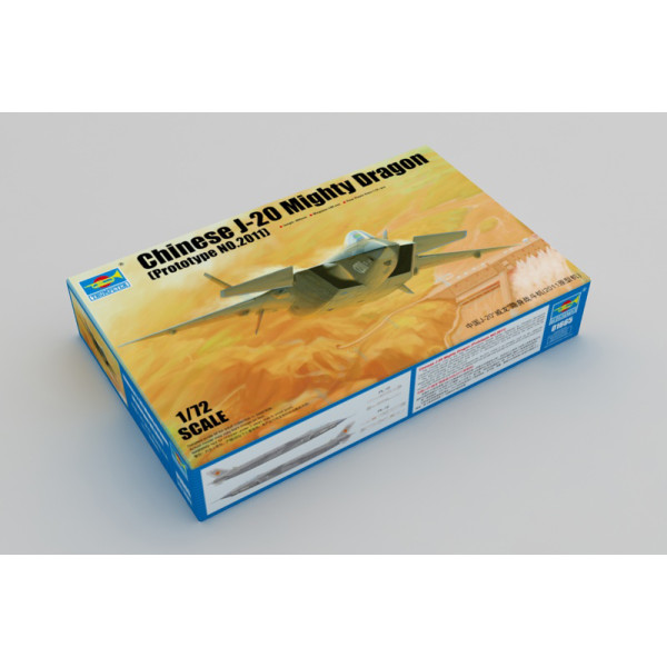 Китайський винищувач Chengdu J-20 Mighty Dragon (Prototype No.2011) 1/72 Trumpeter 01665