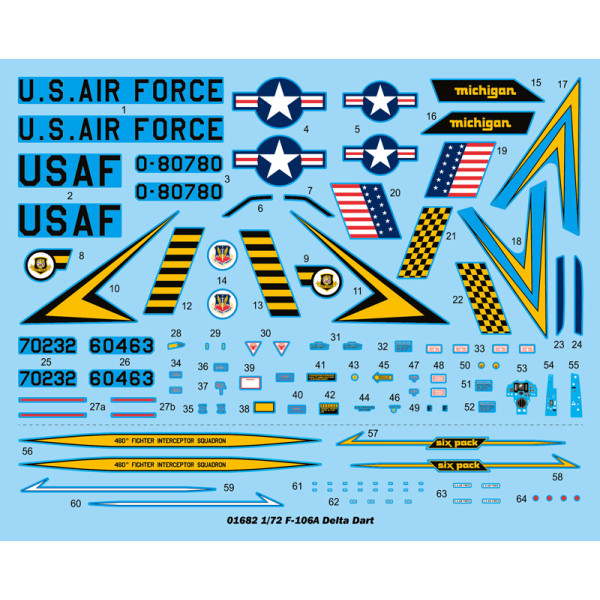 Американський реактивний істебітель F-106A Delta Dart 1/72 Trumpeter 01682
