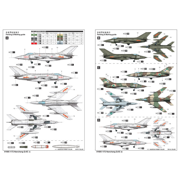 Nanchang Q-5c Aircraft 1/72 Trumpeter 01685