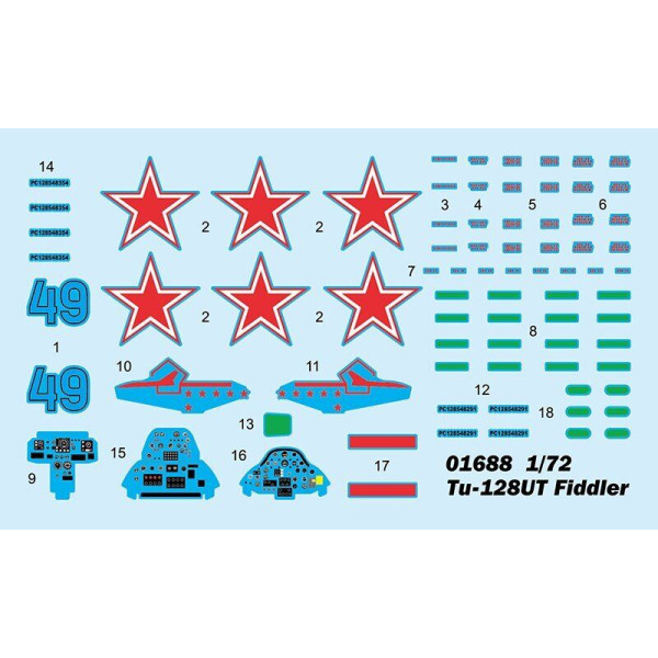 Tupolev Tu-128UT Fiddler  1/72 Trumpeter 01688