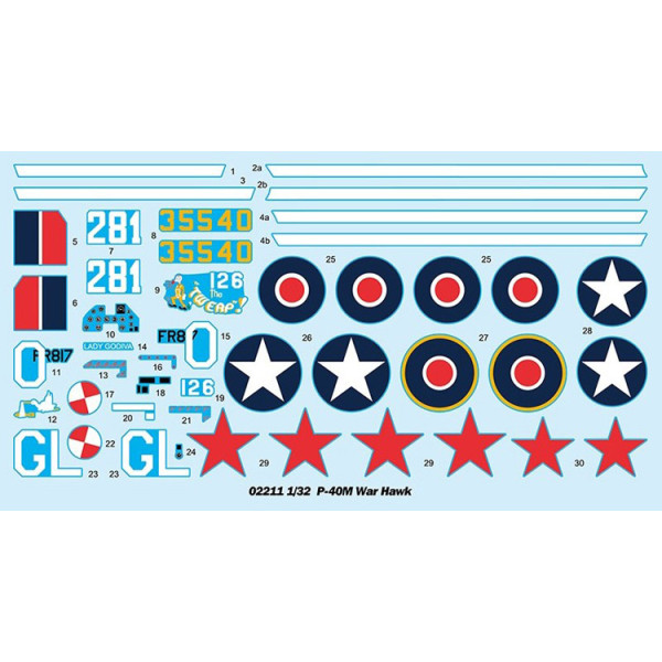 Fighter Curtiss P-40M 1/32 Trumpeter 02211