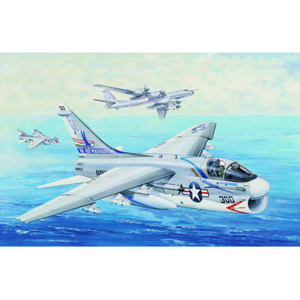 USS A-7E Corsair II  – single-seat, tactical close air support aircraft. 1/32 Trumpeter 02231