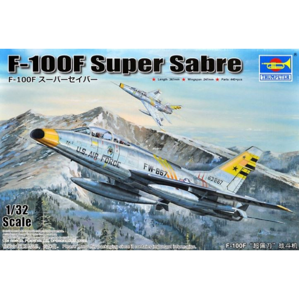American fighter F-100F Super Saber 1/32 Trumpeter 02246