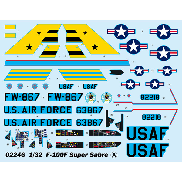 Американський винищувач F-100F Super Sabre 1/32 Trumpeter 02246