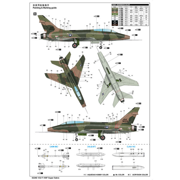 Американський винищувач F-100F Super Sabre 1/32 Trumpeter 02246
