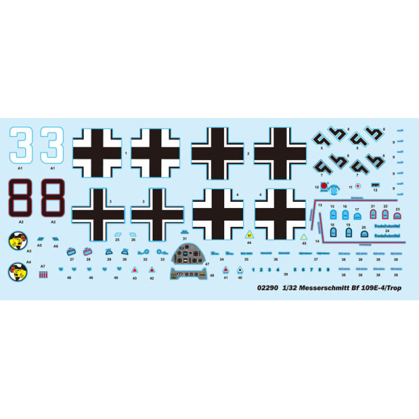 Німецький винищувач BF109E-4 / Trop 1/32 Trumpeter 02290