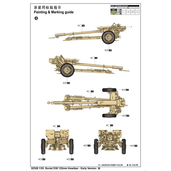 Гаубиця Д-30 рання версія 1/35 Trumpeter 02328