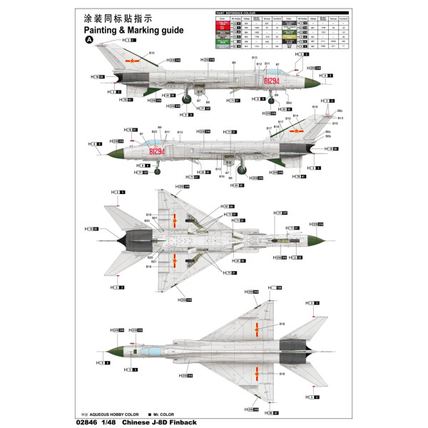 Китайський літак J-8D Finback 1/48 Trumpeter 02846