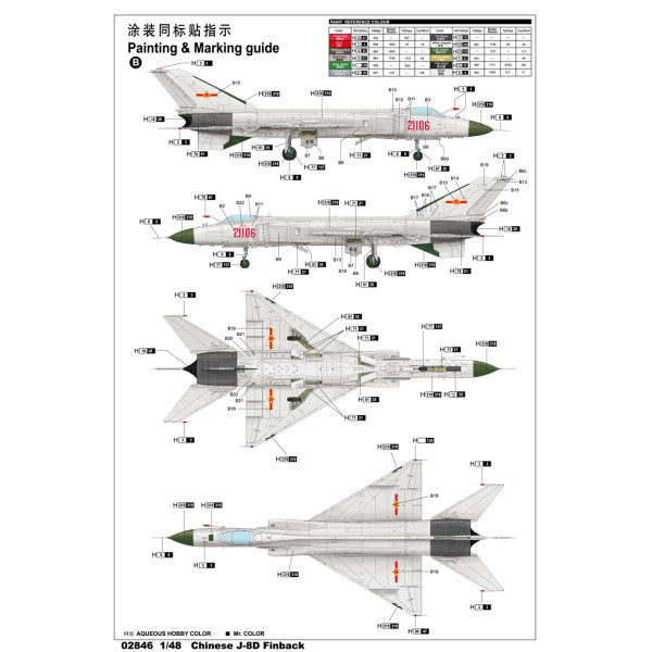 Китайський літак J-8D Finback 1/48 Trumpeter 02846