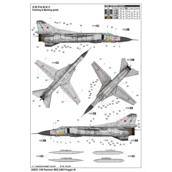 Радянський винищувач МіГ-23 М 1/48 Trumpeter 02853