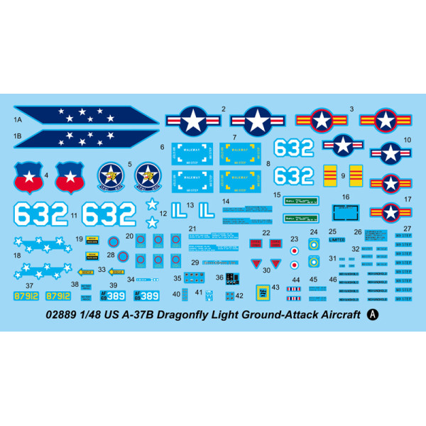 A-37B Dragonfly Light Ground-Attack Aircraft 1/48 Trumpeter  02889