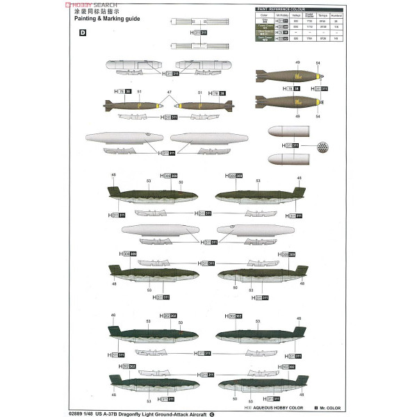 A-37B Dragonfly Light Ground-Attack Aircraft 1/48 Trumpeter  02889