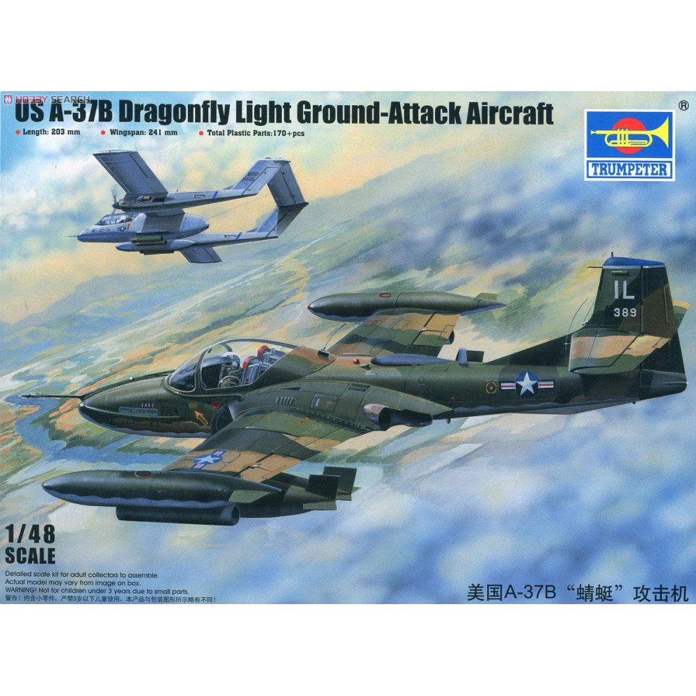A-37B Dragonfly Light Ground-Attack Aircraft 1/48 Trumpeter  02889