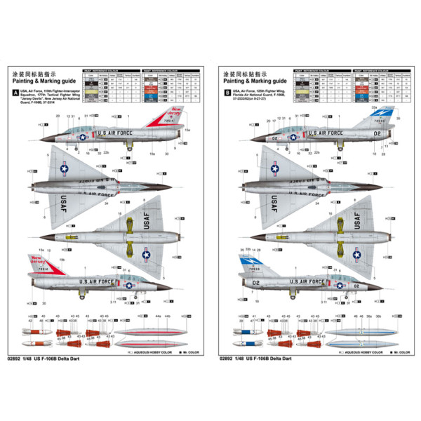 Американський літак F-106B Delta Dart 1/48 Trumpeter 02892