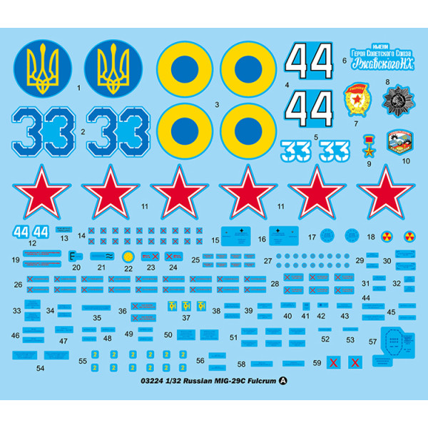 Mig 29C Fulcrum (Scale model kit) 1/32 Trumpeter 03224