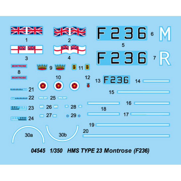 Англійська фрегат HMS тип 23 Frigate - Montrose (F236) 1/350 Trumpeter 04545