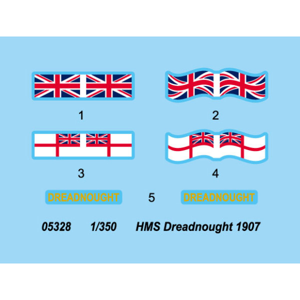 Британський лінкор HMS Dreadnought 1907 1/350 Trumpeter 05328