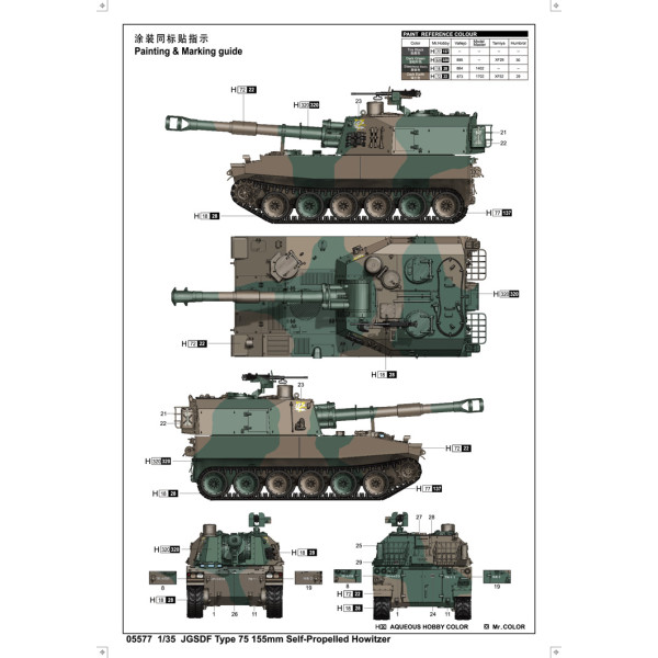 Китайська 155-мм САУ JGSDF Type 75  1/35 Trumpeter 05577