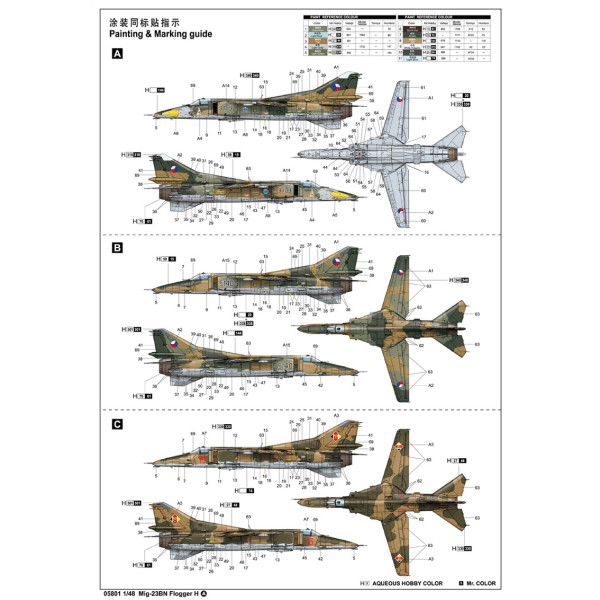 Радянський багатоцільовий винищувач МіГ-23БН Flogger H 1/48 Trumpeter 05801