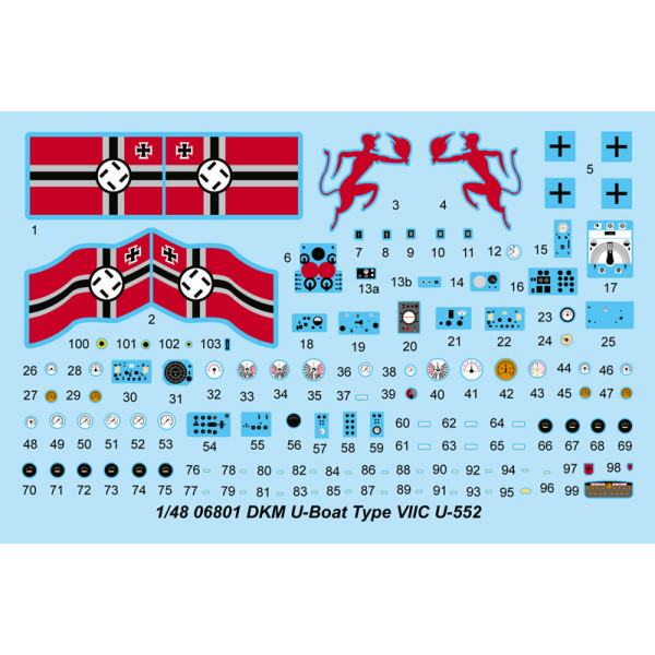 Підводний човен DKM Тип VIIC U-552 1/48 Trumpeter 06801