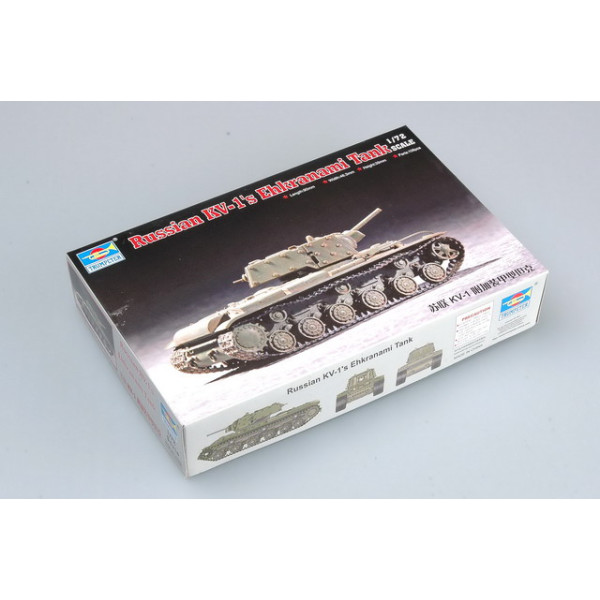 КВ-1Е з бронеекранами, радянський важкий танк 1/72 Trumpeter 07230
