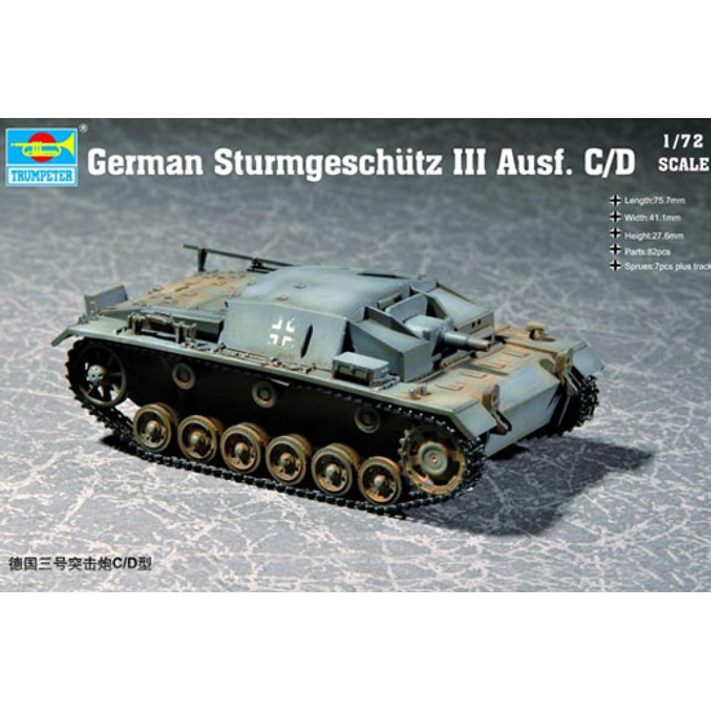 German Sturmgeschutz III Ausf.C/D 1/72 Trumpeter  07257