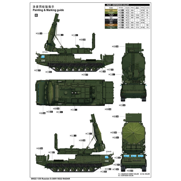 Самохідна станція наведення ракет зі складу ЗРС С-300В 1/35 Trumpeter 09522