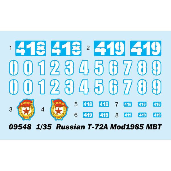 T-72A Mod 1985 MBT 1/35 Trumpeter 09548