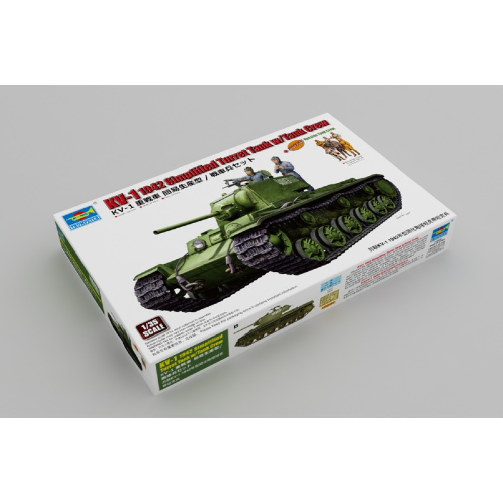  KV-1 1942 Simplified Turret Tank w/Tank Crew 1/35 Trumpeter 09597
