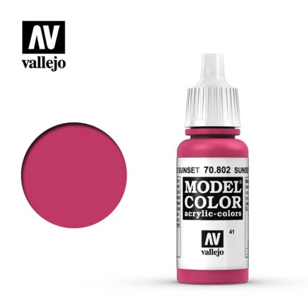Sunset Red 70.802 Vallejo Model Color (17ml)