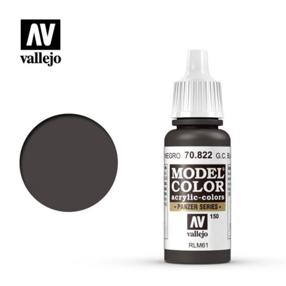 German Camouflage Black Brown 70.822 Vallejo Model Color (17ml)