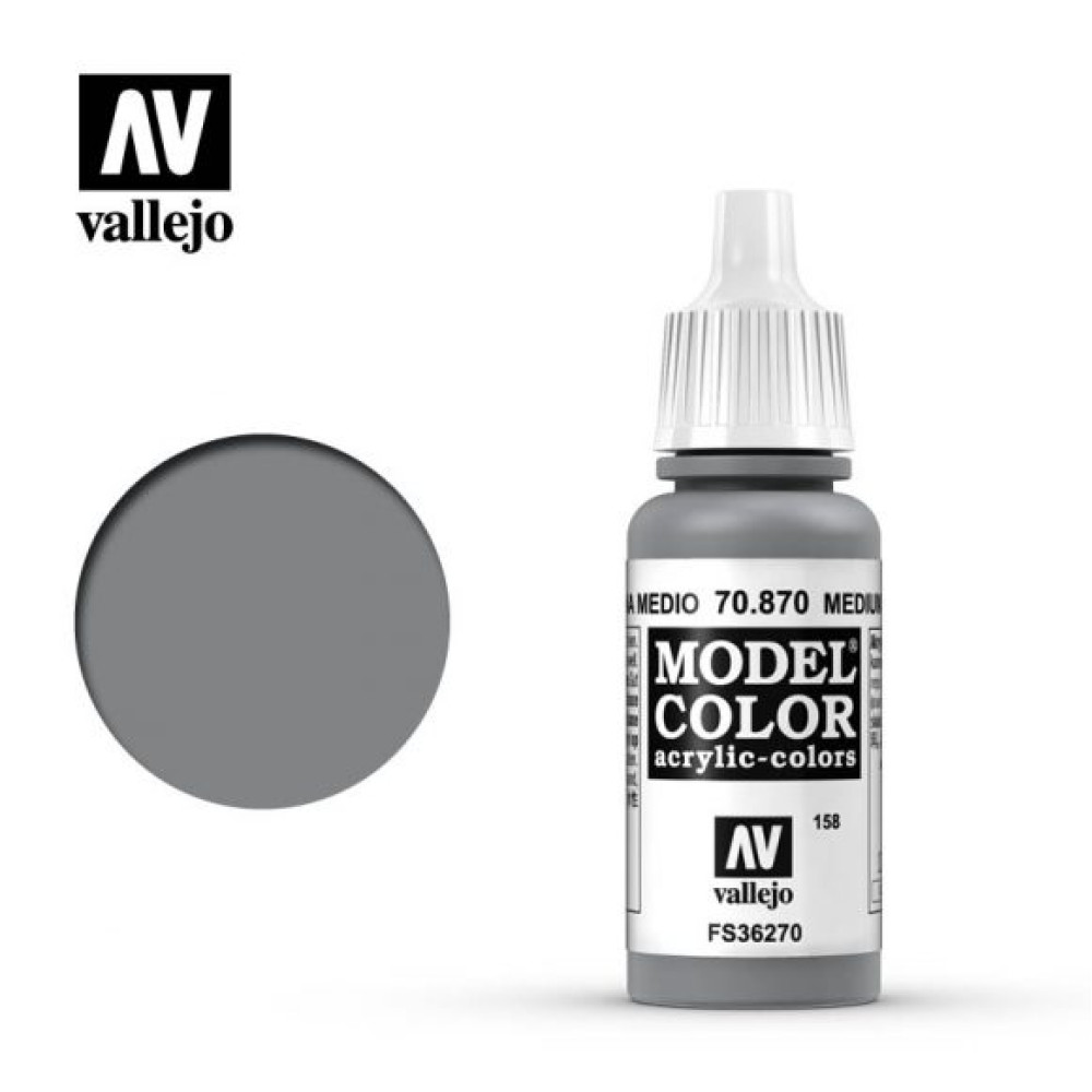 Medium Sea Grey 70.870 Vallejo Model Color (17ml)