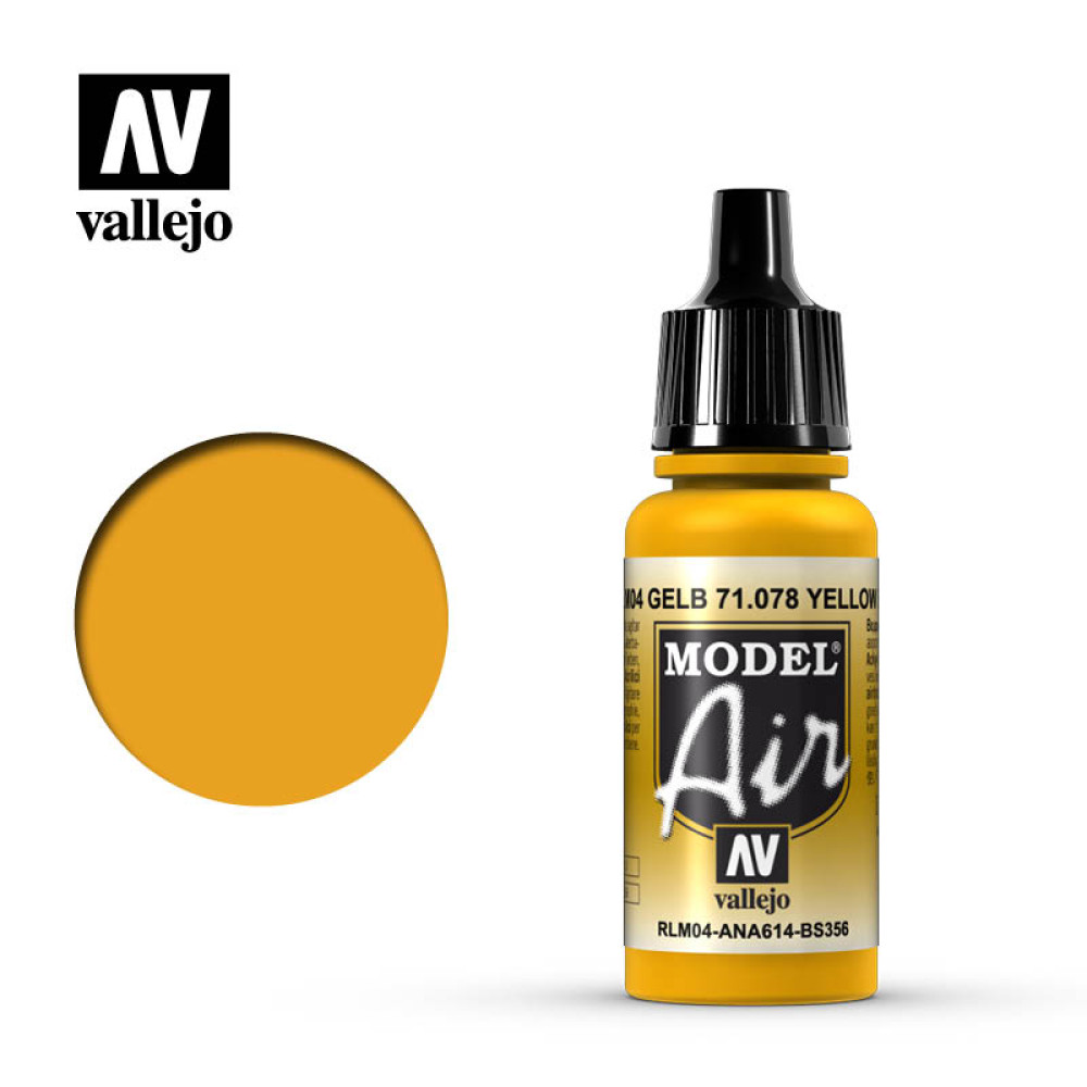 Yellow RLM04  71.078 Vallejo Model Air  (17ml)