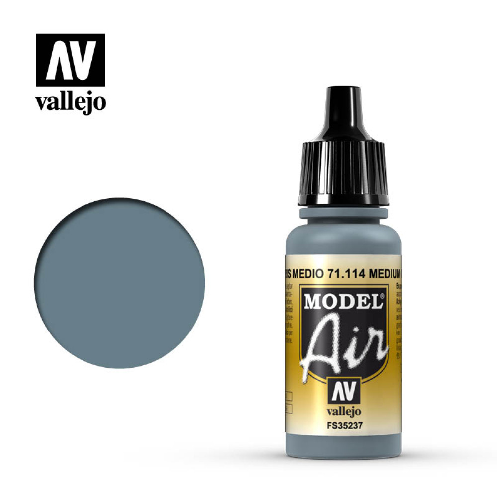 Medium Gray 71.114 Vallejo Model Air  (17ml) 