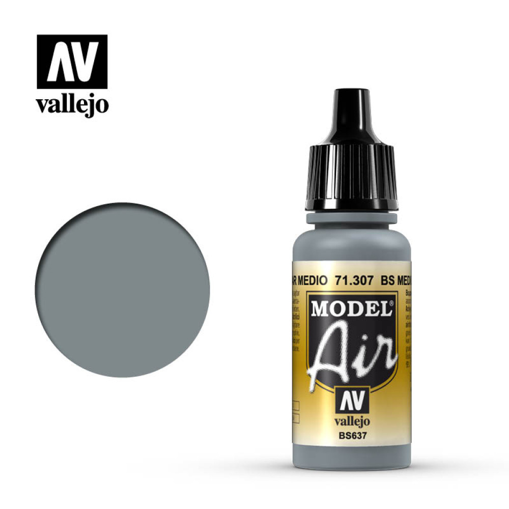 BS Medium Sea Grey 71.307 Vallejo Model Air  (17ml) 