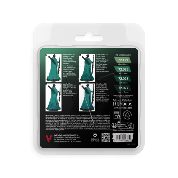  GAME COLOR SET: COLD GREEN 4x18ml  Vallejo 72383