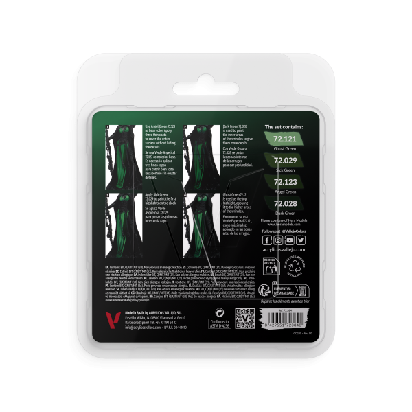  GAME COLOR SET: GREEN 4x18ml  Vallejo 72384